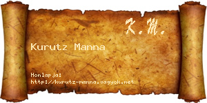 Kurutz Manna névjegykártya